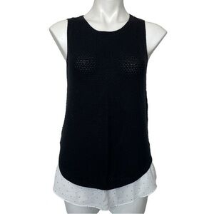 LOFT Knit Top Women’s Small | Black, White